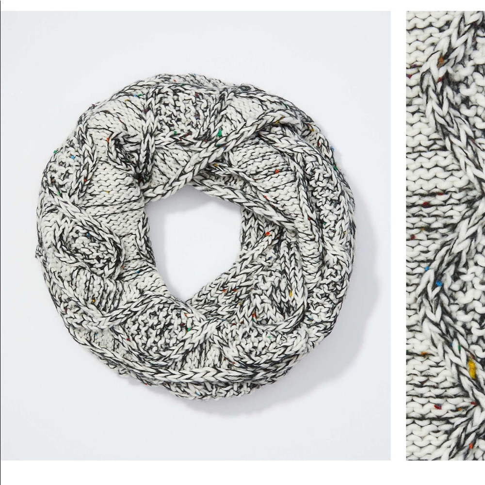 Loft Marled Cable Knit Infinity Scarf